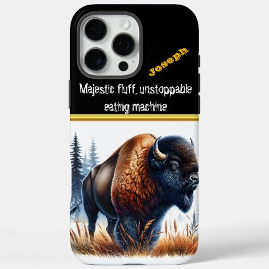 Buffalo Roaming in een sereen bos Case-Mate iPhone Case (Achterkant)