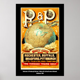 Buffalo Rochester en Pittsburg Railroad Travel Poster