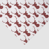 Buffalo Rode Plaid Herten Gewei Tissuepapier (Detail)