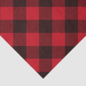 Buffalo rood en zwart geplakt Kerstmis Tissuepapier (Detail)