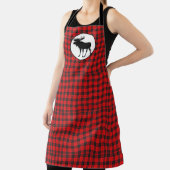 Buffalo rood geruit met zwarte eland schort (Insitu)