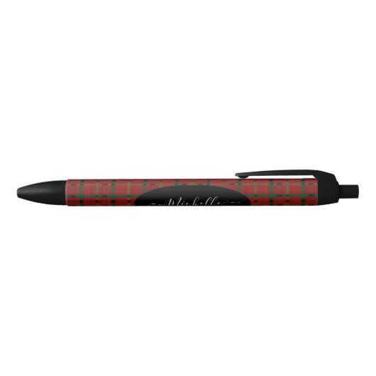 Buffalo Rood Plaid Medium Gift Zwarte Inkt Pen (Bovenkant)