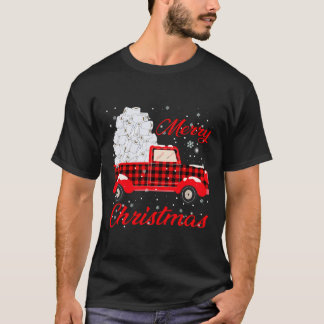 Buffalo Rood Plaid Vrachtwagen Vrolijk Kerstmis To T-shirt