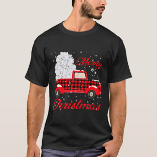 Buffalo Rood Plaid Vrachtwagen Vrolijk Kerstmis To T-shirt