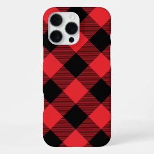 Buffalo rood zwart geruit iPhone 16 pro max hoesje