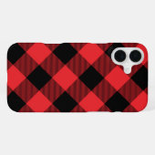 Buffalo rood zwart geruit iPhone hoesje (Achterkant horizontaal)