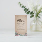 Buffalo Roze Cactus Girl Baby shower Book Request Informatiekaartje (Staand voorkant)