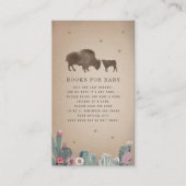 Buffalo Roze Cactus Girl Baby shower Book Request Informatiekaartje (Voorkant)