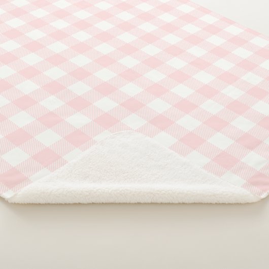 Buffalo Roze Witte Check Mountain Sherpa Deken (3/4)