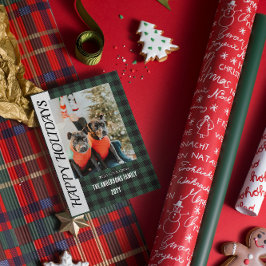 Buffalo ruit Plat Kerstkaart