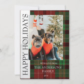 Buffalo ruit platte kerstkaart (Voorkant)