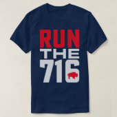 Buffalo Runner Run de 716 Buffalo NY T-shirt (Design voorkant)