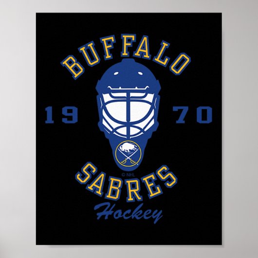 Buffalo Sabres Hockey Mask Gray Nhl Officially Lic Poster (Voorkant)