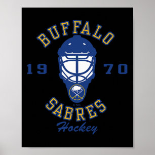 Buffalo Sabres ijshockeymasker grijs Nhl officieel Poster