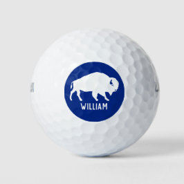 Buffalo Silhouet met gepersonaliseerde naam Golfballen