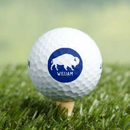 Buffalo Silhouet met gepersonaliseerde naam Golfballen