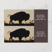 Buffalo Silhouette Bookmarkers Briefkaart (Voorkant)