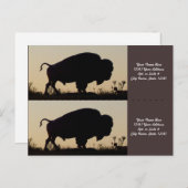 Buffalo Silhouette Bookmarkers Briefkaart (Voorkant / Achterkant)