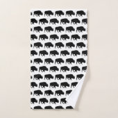 Buffalo Silhouette Pattern Graphic Bad Handdoek (Handdoek)