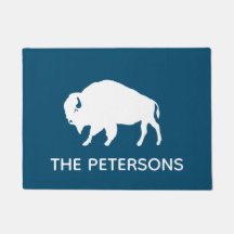 Buffalo Silhouette Persoonlijk Blauw en Wit