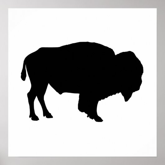 Buffalo Silhouette Poster (Voorkant)