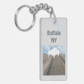 Buffalo Silo Acryl Keyring Sleutelhanger (Voorkant Links)