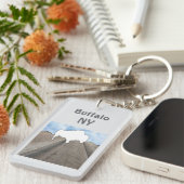 Buffalo Silo Acryl Keyring Sleutelhanger (Voorkant Rechts)