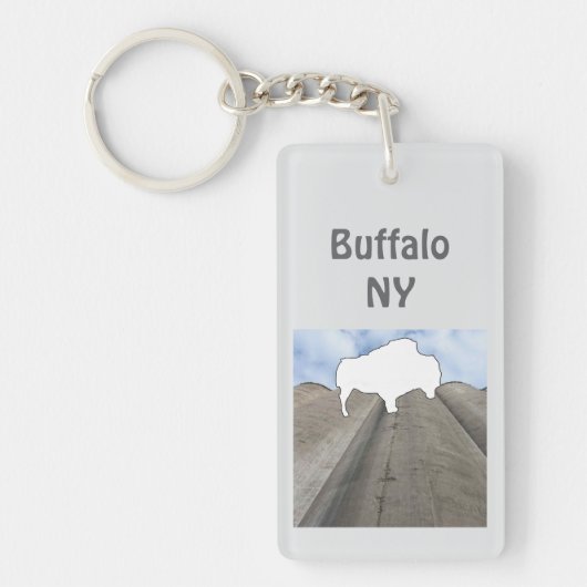 Buffalo Silo Acryl Keyring Sleutelhanger (Voorkant)