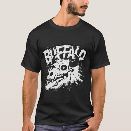 Buffalo Skull Art T-shirt (Voorkant)