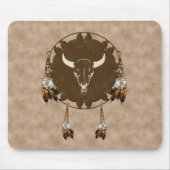 Buffalo Skull Dream Catcher Muismat (Voorkant)