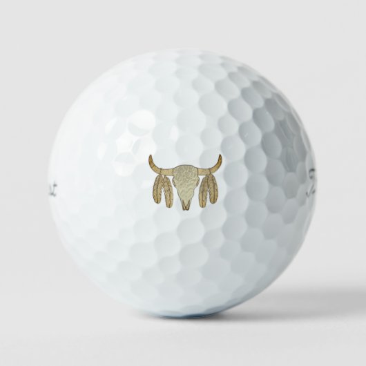 Buffalo Skull Golf Balls Golfballen (Voorkant)