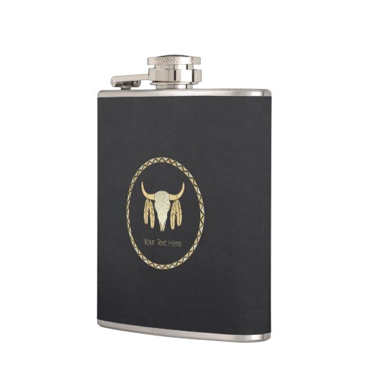 Buffalo Skull Heupfles (Links)