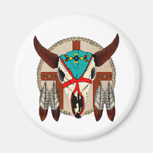 Buffalo Skull Magneet