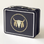 Buffalo Skull Metal Lunchbox (Achterkant)