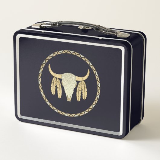 Buffalo Skull Metal Lunchbox (Achterkant)