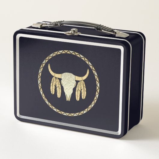 Buffalo Skull Metal Lunchbox (Voorkant)