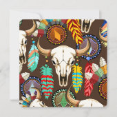 Buffalo Skull Native American Emblem Bedankkaart (Voorkant)