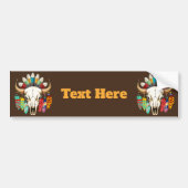 Buffalo Skull Native American Emblem Bumpersticker (Voorkant)