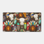 Buffalo Skull Native American Emblem Bureaumat (Voorkant)