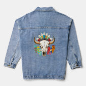Buffalo Skull Native American Emblem Denim Jacket (Achterkant)