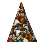 Buffalo Skull Native American Emblem Feesthoedjes (Rechts)