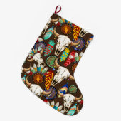 Buffalo Skull Native American Emblem Grote Kerstsok (Voorkant (Hangend))
