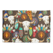 Buffalo Skull Native American Emblem Kussensloop (Achterkant)