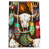 Buffalo Skull Native American Emblem Medium Cadeauzakje (Achterkant)