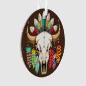 Buffalo Skull Native American Emblem Ornament (voorkant)