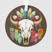 Buffalo Skull Native American Emblem Ornament (achterkant)