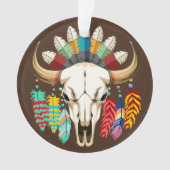Buffalo Skull Native American Emblem Ornament (voorkant)