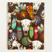 Buffalo Skull Native American Emblem Planner (Voorkant)