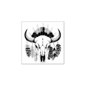 Buffalo Skull Native American Emblem Rubberstempel (Afrduk)