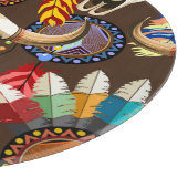 Buffalo Skull Native American Emblem Snijplank (Hoek)